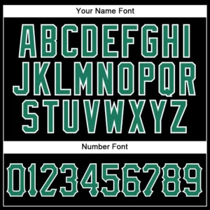 Custom Black Pinstripe Baseball Jersey with Kelly Green-White - Image 3