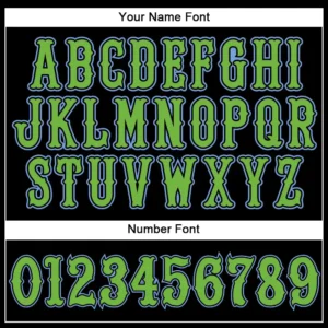 Custom Black Pinstripe Baseball Jersey with Neon Green - Image 3