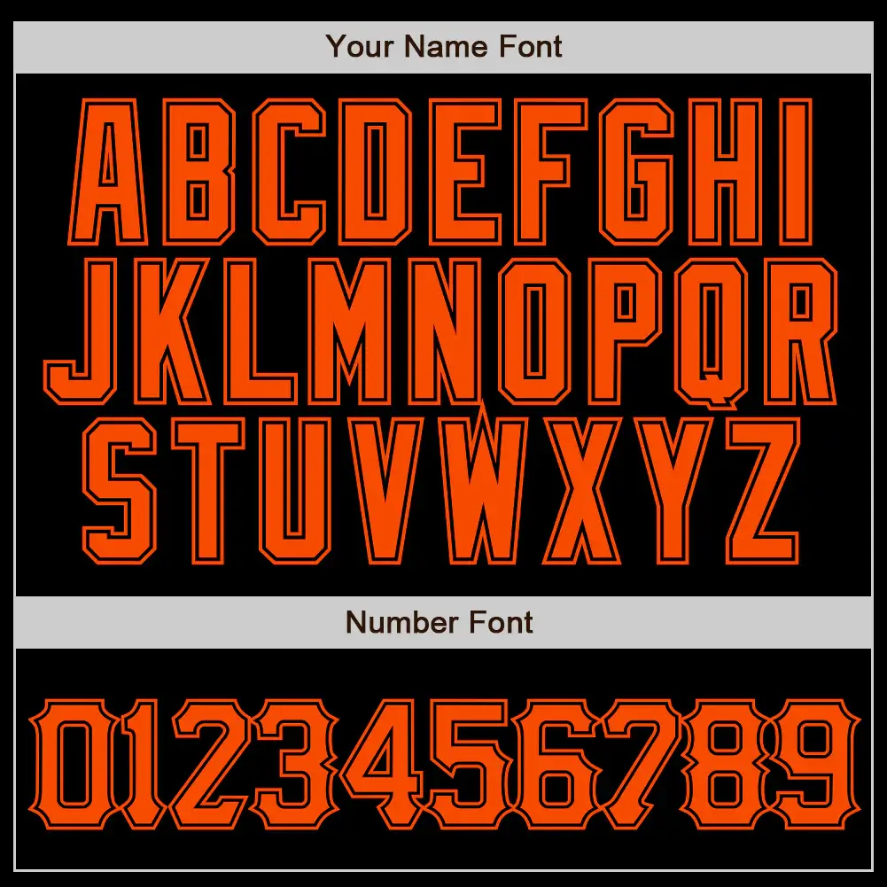 Custom Black Pinstripe Baseball Jersey with Orange-Black - Image 2