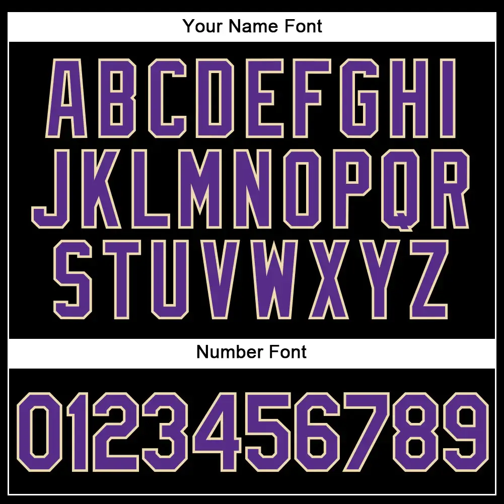 Custom Black Pinstripe Baseball Jersey with Purple-White - Image 3