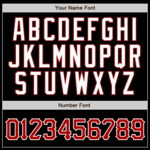 Custom Black Pinstripe Baseball Jersey with Red-White - Image 2