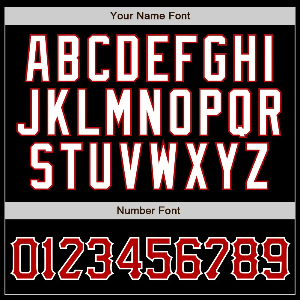 Custom Black Pinstripe Baseball Jersey with Red-White - Image 2