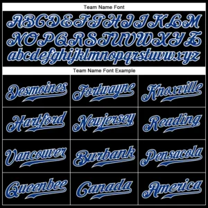 Custom Black Pinstripe Baseball Jersey with Royal-Red - Image 2