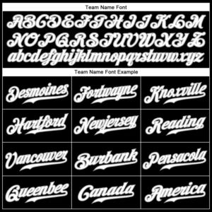 Custom Black Pinstripe Baseball Jersey with White-Gray - Image 3
