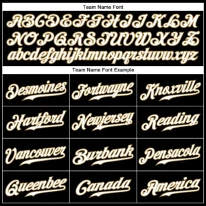 Custom Black Pinstripe Baseball Jersey with White-Old Gold - Image 2