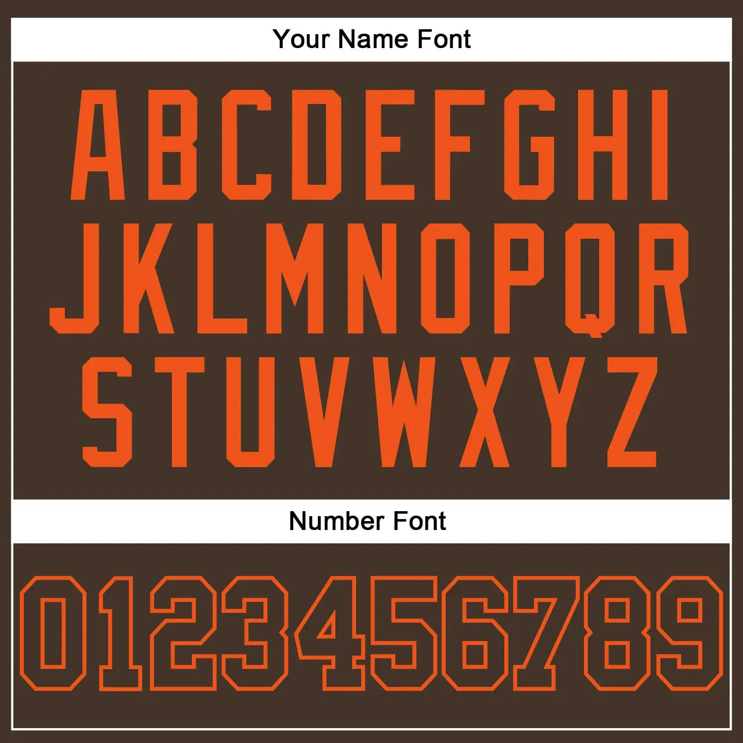 Custom Brown Baseball Jersey with Brown-Orange - Image 3