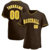 Custom Brown Baseball Jersey with Gold-White