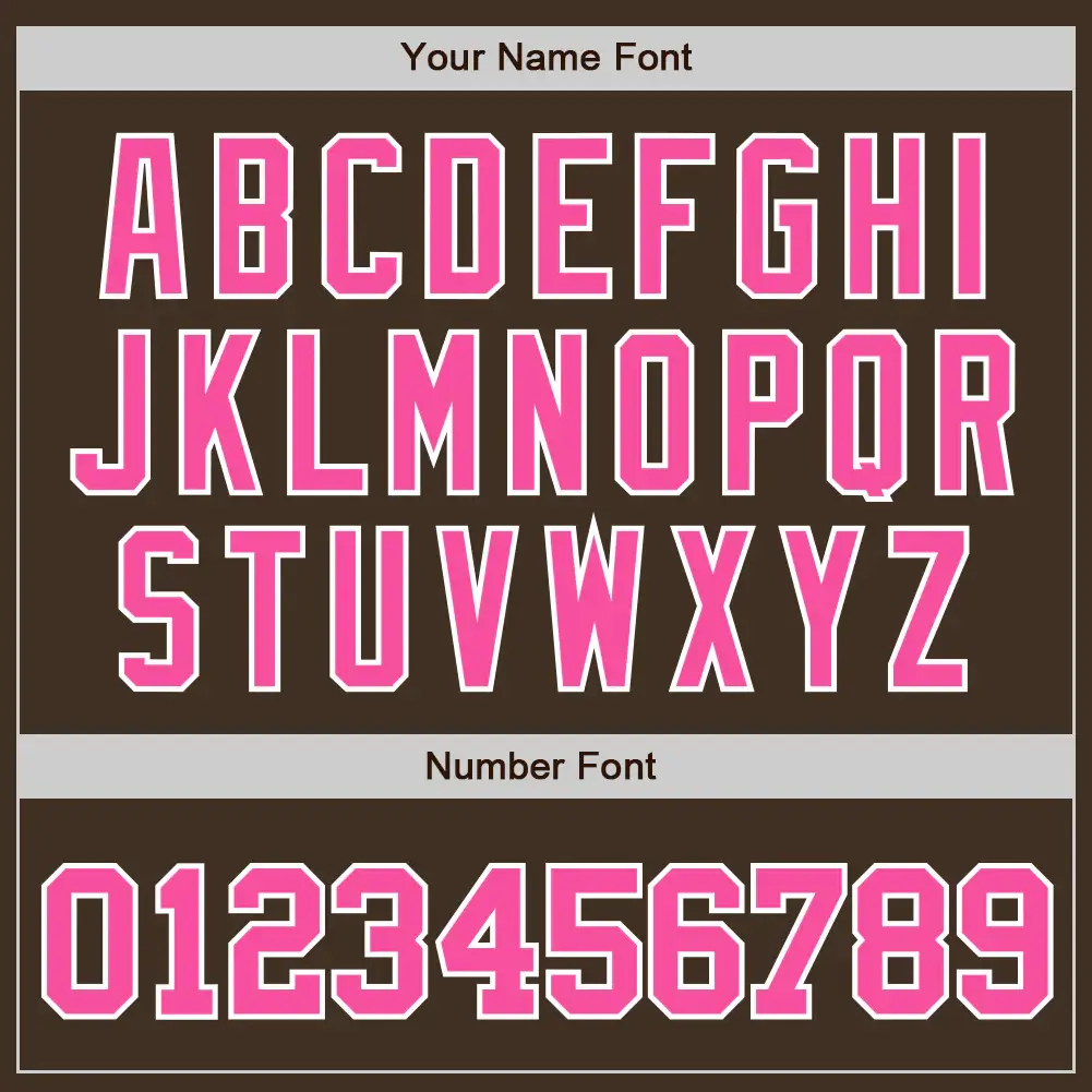 Custom Brown Baseball Jersey with Pink-White - Image 3