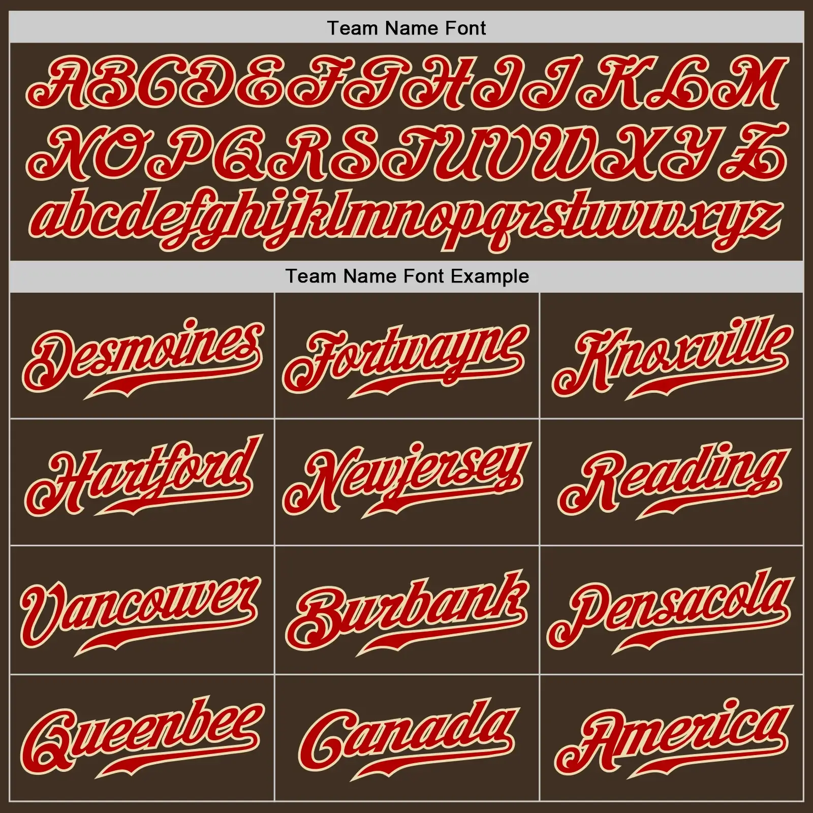 Custom Brown Pinstripe Baseball Jersey with Red-Cream - Image 3