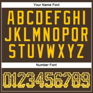 Custom Brown Drift Fashion Baseball Jersey with Gold-White - Image 3