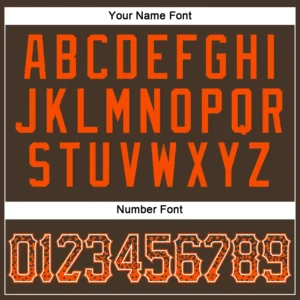 Custom Brown Drift Fashion Baseball Jersey with Orange-White - Image 3