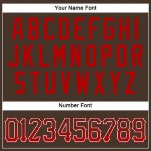 Custom Brown Drift Fashion Baseball Jersey with Red-White - Image 3