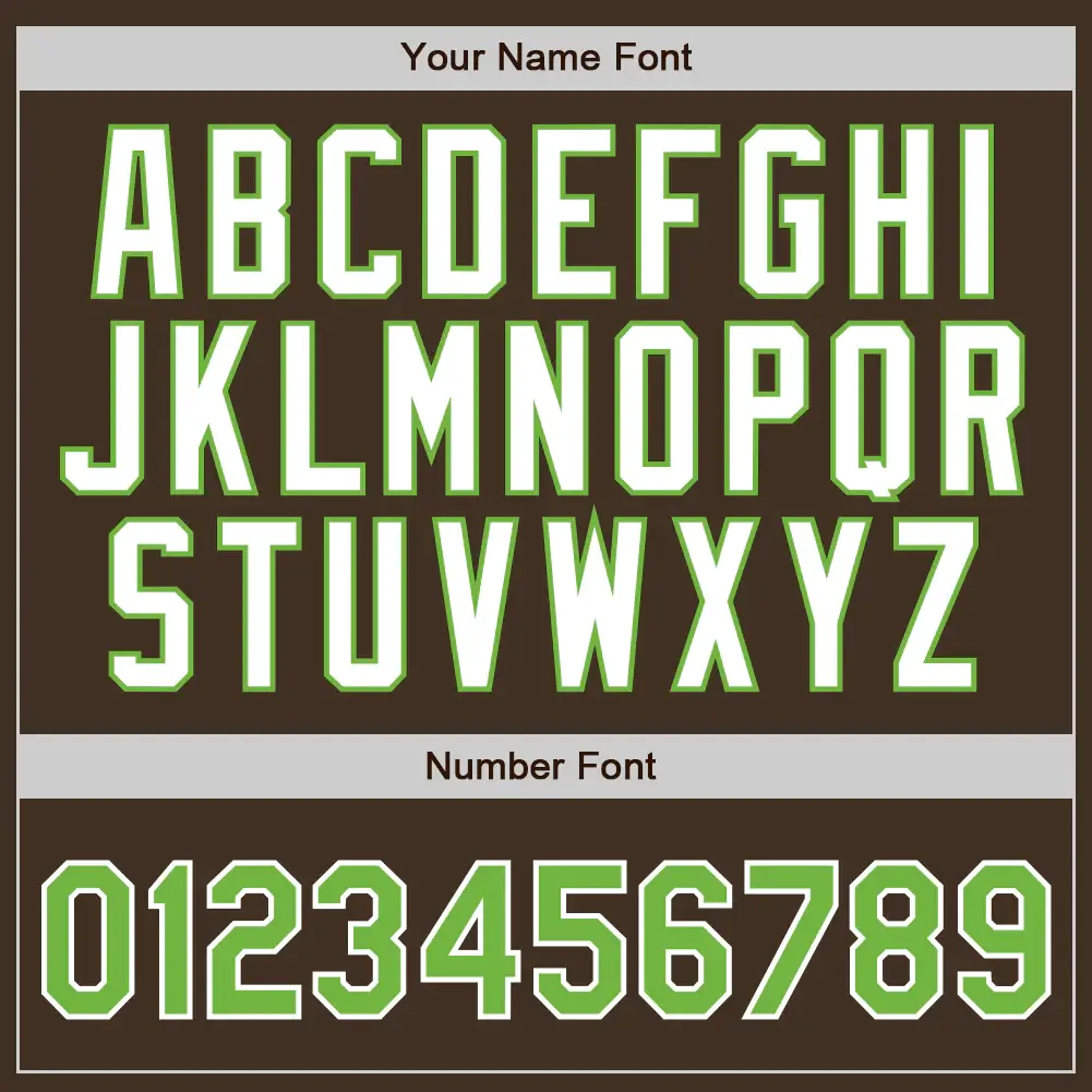 Custom Brown Pinstripe Baseball Jersey with Neon Green-White - Image 2