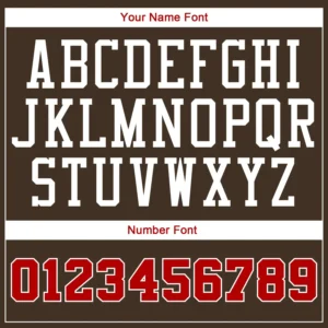 Custom Brown USA Flag Fashion Baseball Jersey with Red White - Image 2