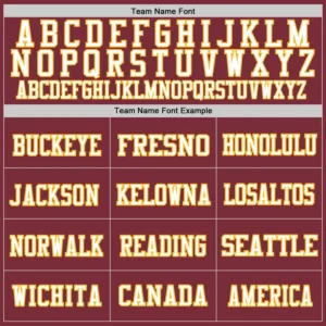 Custom Burgundy Mesh Football Jersey with Gold-White - Image 2
