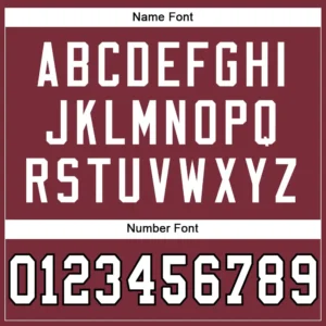 Custom Burgundy Mesh Football Jersey with White-Black - Image 3