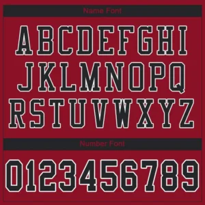 Custom Cardinal Mesh Football Jersey with Black - Image 2