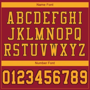 Custom Cardinal Mesh Football Jersey with Gold-Black - Image 2