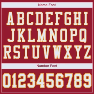 Custom Cardinal Mesh Football Jersey with White-Gold - Image 2