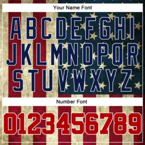 Custom Cream 3D USA Flag Baseball Jersey with Red-Navy - Image 3