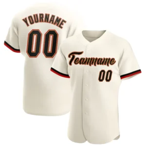 Custom Cream Baseball Jersey with Black-Old Gold