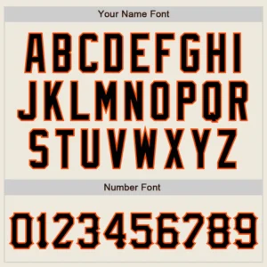 Custom Cream Baseball Jersey with Black-Orange - Image 3