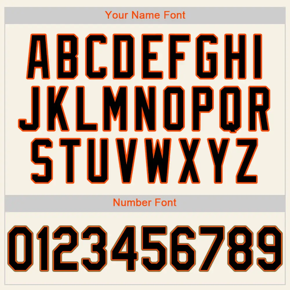 Custom Cream Baseball Jersey with Black-Orange-Old Gold - Image 2