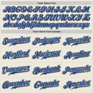Custom Cream Baseball Jersey with Black-Royal - Image 3