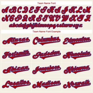 Custom Cream Baseball Jersey with Red-Royal - Image 3
