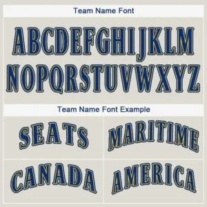 Custom Cream Baseball Jersey with Royal-Gold - Image 3