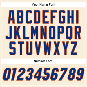 Custom Cream Baseball Jersey with Royal-Orange - Image 3