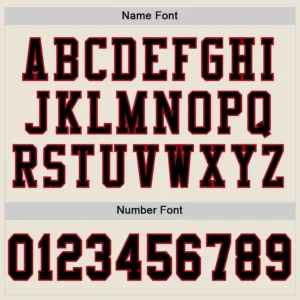 Custom Cream Mesh Football Jersey with Black-Red - Image 3