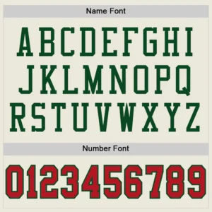 Custom Cream Mesh Football Jersey with Red-Green - Image 2