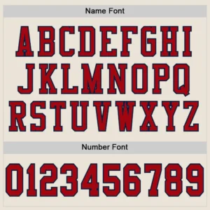 Custom Cream Mesh Football Jersey with Red-Navy - Image 3