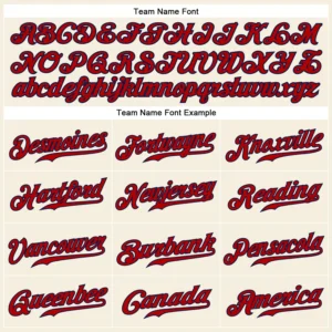 Custom Cream Pinstripe Baseball Jersey with Navy-Red - Image 2
