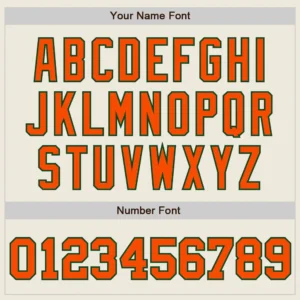 Custom Cream Pinstripe Baseball Jersey with Orange-Green - Image 2