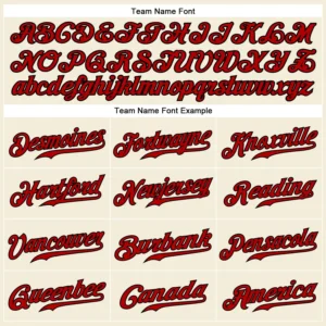 Custom Cream Pinstripe Baseball Jersey with Red-Black - Image 2