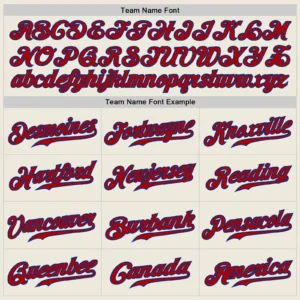 Custom Cream Pinstripe Baseball Jersey with Red-Royal - Image 3