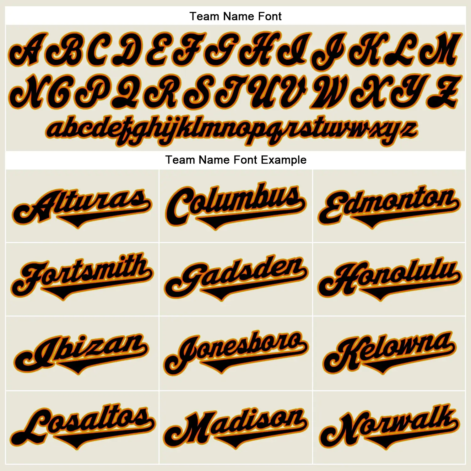 Custom Cream Throwback Baseball Jersey with Black-Orange - Image 3