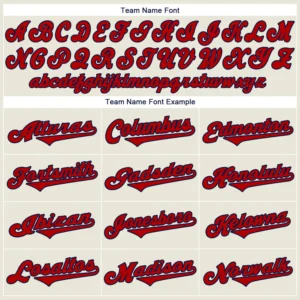 Custom Cream Throwback Baseball Jersey with Red-Navy - Image 3