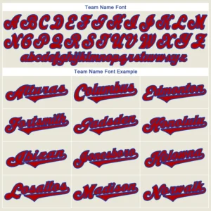 Custom Cream Throwback Baseball Jersey with Red-Royal - Image 3