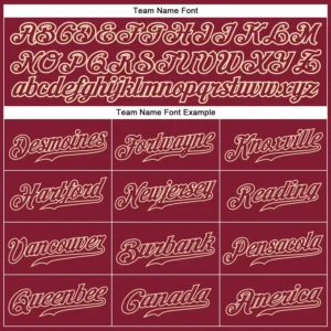 Custom Crimson Baseball Jersey with Crimson-Cream - Image 2