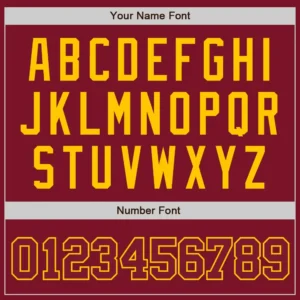 Custom Crimson Baseball Jersey with Crimson-Gold - Image 3