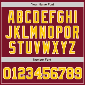 Custom Crimson Baseball Jersey with Gold-White - Image 3