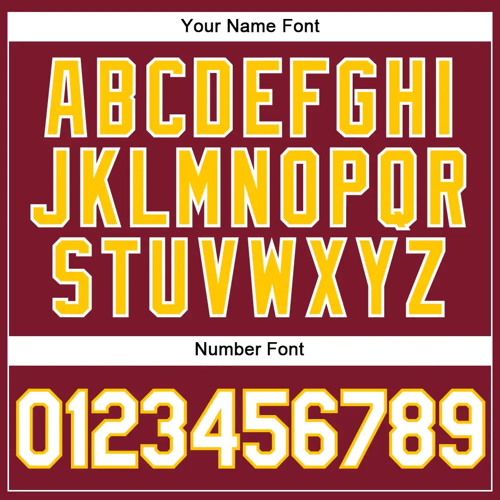 Custom Crimson Baseball Jersey with Gold-White - Image 3