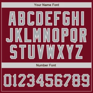 Custom Crimson Baseball Jersey with Gray-White - Image 2