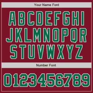 Custom Crimson Baseball Jersey with Kelly Green-White - Image 3