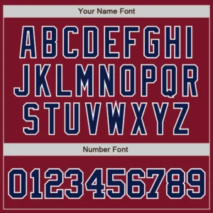 Custom Crimson Baseball Jersey with Navy-White - Image 3