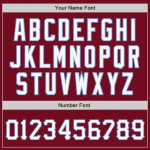 Custom Crimson Baseball Jersey with White-Light Blue - Image 2
