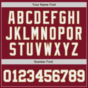 Custom Crimson Baseball Jersey with White-Old Gold - Image 3